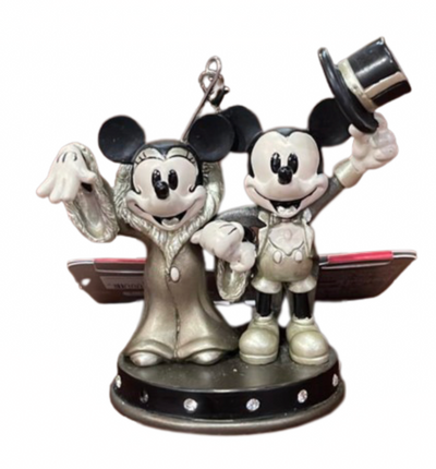 Disney Sketchbook Mickey and Minnie Show Gray Christmas Ornament New With Tag