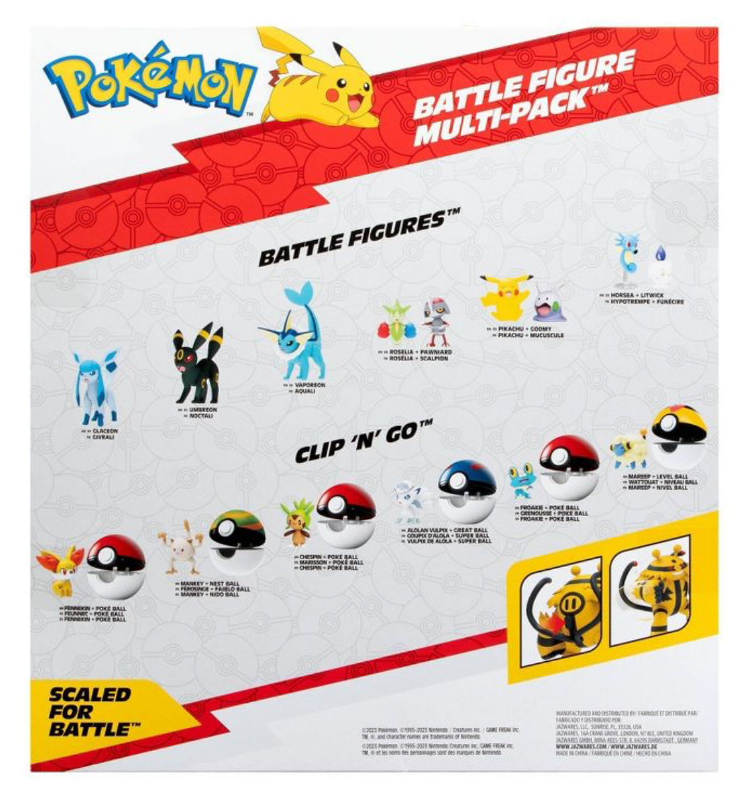 Pokémon Battle Ready Action Figure Set Exclusive - 10pk Toy New with Tag