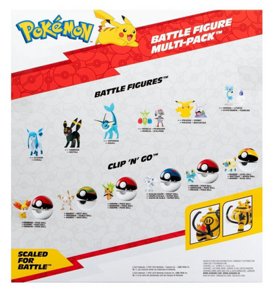 Pokémon Battle Ready Action Figure Set Exclusive - 10pk Toy New with Tag