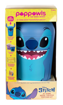 Poppowls Disney Stitch Microwave Popcorn Kit - 6oz New With Tag