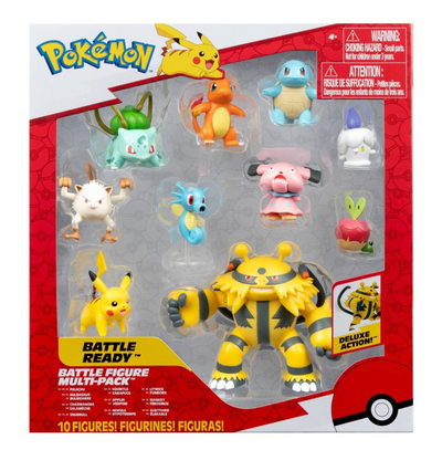 Pokémon Battle Ready Action Figure Set Exclusive - 10pk Toy New with Tag