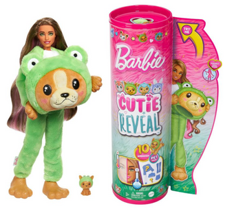 Barbie Cutie Reveal Puppy as Frog Costume-Themed Series Doll Toy New w Box