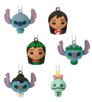 Hallmark Mini Disney Lilo & Stitch Shatterproof Ornaments Set of 6 New With Box