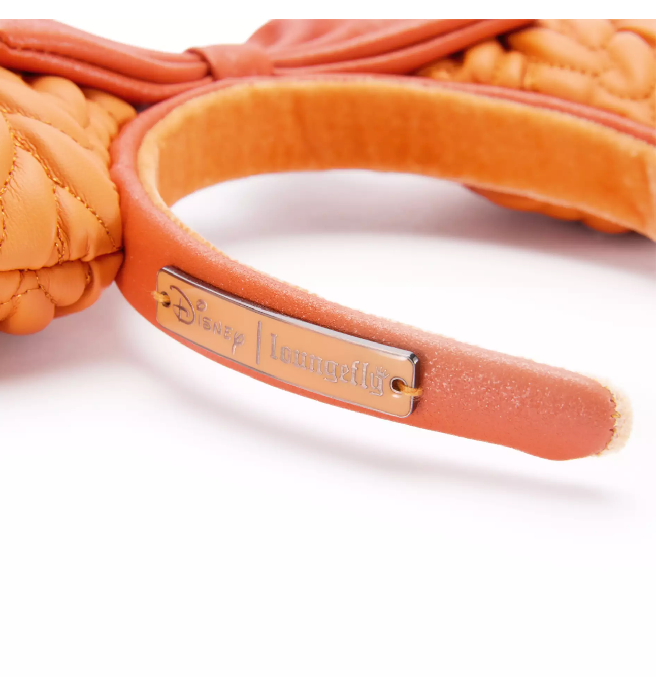 Disney Parks Minnie Mouse Orange Loungefly Ear Headband for Adults Pumpkin Spice
