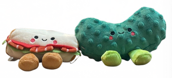 Hallmark Better Together BLT and Pickle Magnetic Plush Pair, 4" New With Tag