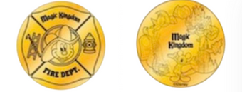 Disney Magic Kingdom Emporium Mickey Fire Dept. Collectible Medallion Coin New