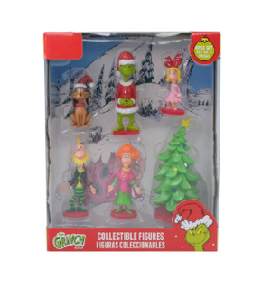 The Grinch Who Stole Christmas Collectible 6pcs Figurine Set Vinyl New With Tag