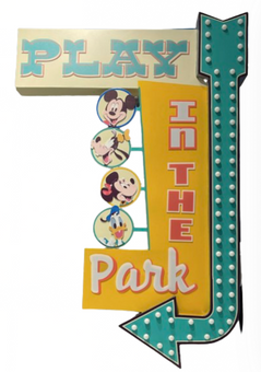 Disney Parks ‘Play in the Park’ Mickey and Friend Light Up Sign New with Box