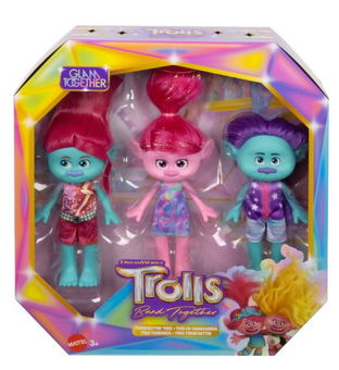 DreamWorks Trolls Band Together Trendsettin Trio Fashion Doll Toy New With Box