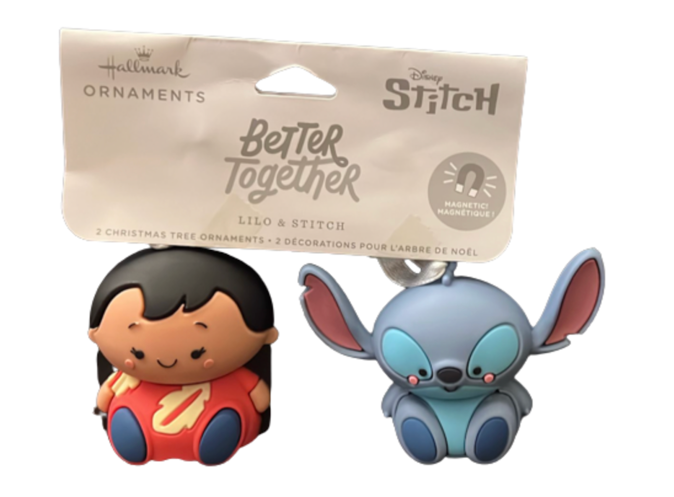 Hallmark Better Together Disney Lilo and Stitch Magnetic Ornaments New Tag