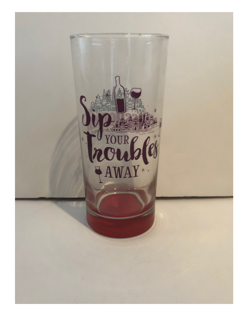 Disney 2018 Food Wine Festival Passholder Sip Your Troubles Away Tall Glass New