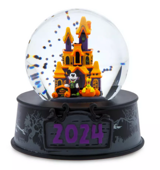 Disney Parks Halloween 2024 Mickey Mouse and Pluto Snowglobe New With Tag