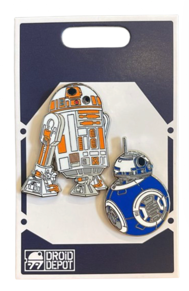 Disney Parks Star Wars Galaxy Edge Droid Depot BB8 & R2D2 Pin Set New With Tag