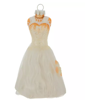 Robert Stanley Wedding Dress Glass Christmas Ornament New with Tag