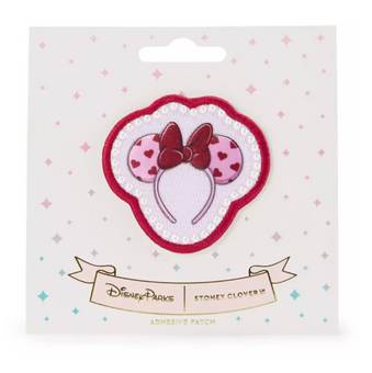 Disney Parks Minnie Mouse Valentine Ear Headband Patch Stoney Clover Lane New