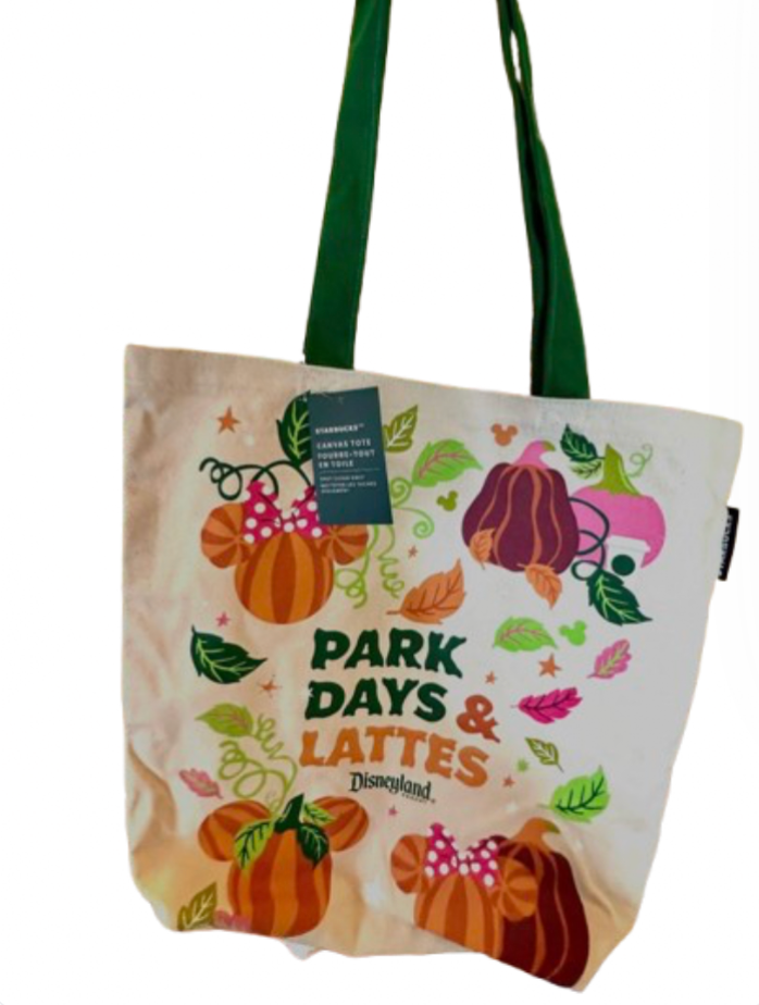 Disney Parks WDW Starbucks Fall Park Days Lattes Tote Bag New with Tag