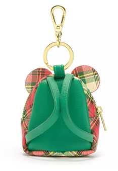 Disney Parks Mickey Mouse Plaid Loungefly Mini Backpack Bag Charm New with Tag
