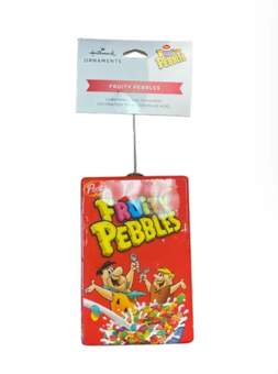 Hallmark Post Flintstones Fruity Pebbles Cereal Shatterproof Christmas Ornament