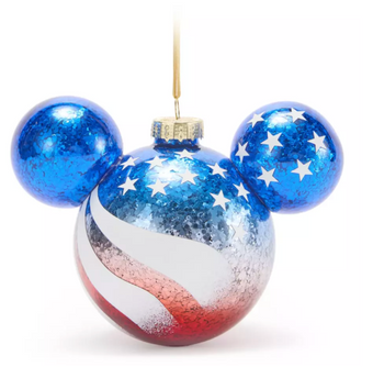 Disney Parks Mickey Mouse Icon Ball Christmas Ornament Americana New With Tag