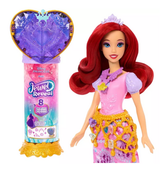 Disney Princess Jewel Reveal Ariel Fashion Doll Surprise Gem Box Toy New w Tag