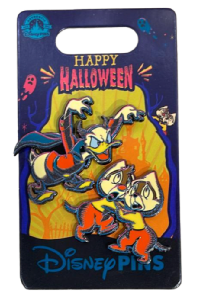 Disney Parks 2023 Happy Halloween Donald - Chip & Dale Scary Pin New with Card