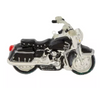 Robert Stanley Black Glitter Motorcycle Glass Christmas Ornament New with Tag