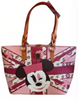 Disney Parks Epcot UK Union Jack Minnie Mouse Dooney & Bourke Tote Bag New w Tag