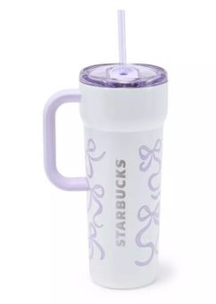 Disney Parks WDW 24oz. Stainless Steel Starbucks Travel Tumbler Lavender New