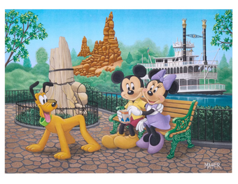 Disney Signature Puzzle Mickey Minnie Pluto in Disneyland 1000 Piece Puzzle
