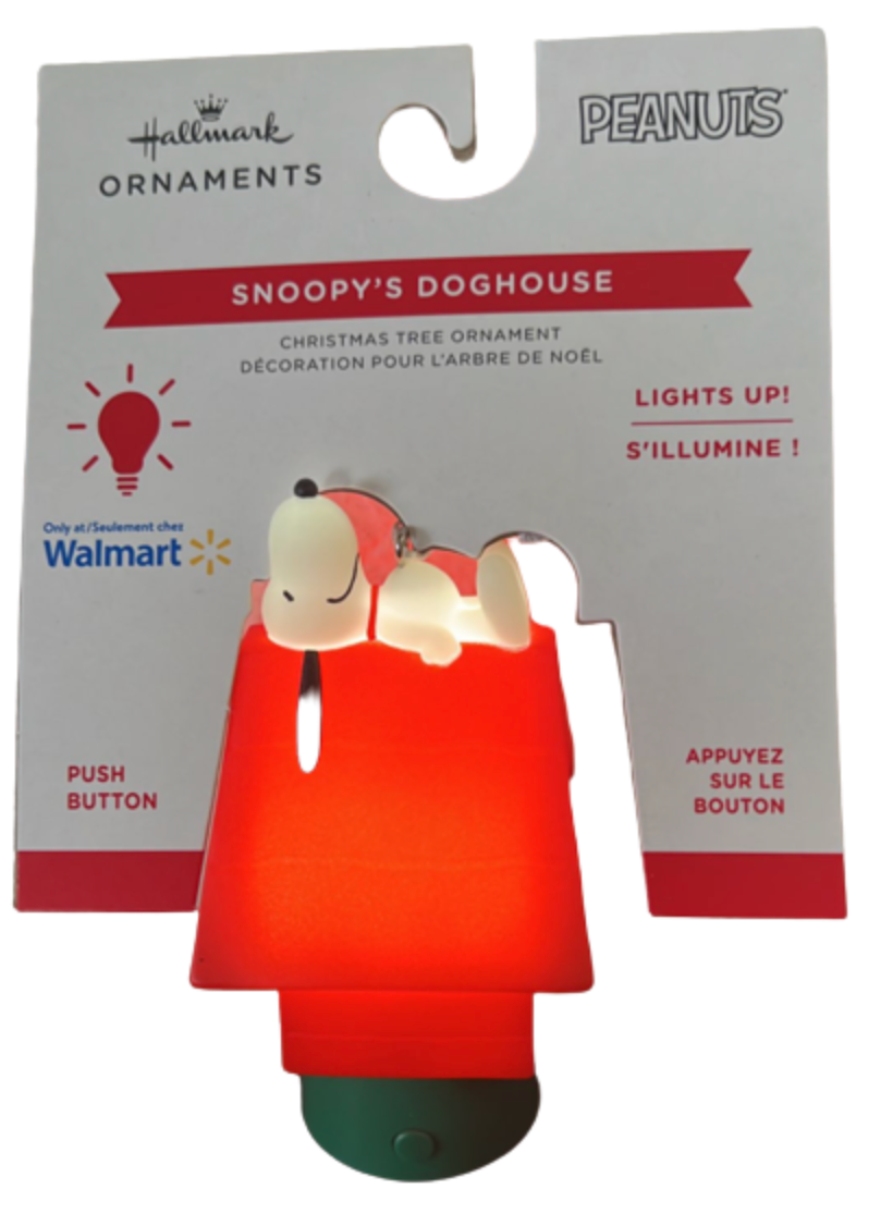 Hallmark Peanuts Snoopy's Doghouse Light Up Christmas Ornament New With Tag