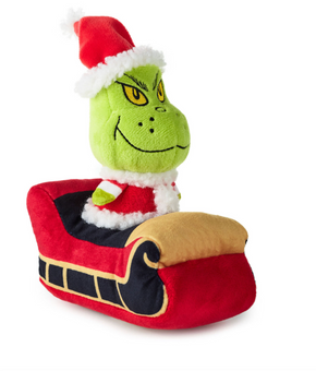 Hallmark The Grinch Stole Christmas! Sleigh Plush with Pullback New with Tag