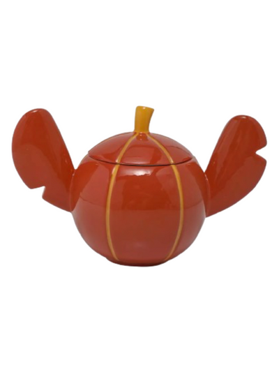 Disney Halloween Stitch Sculpted Ceramic Pumpkin Candy Bowl w Lid New with Box