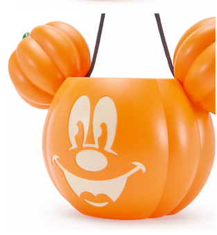 Disney Parks Halloween Mickey Jack-o'-Lantern Treat Bucket New with Tag
