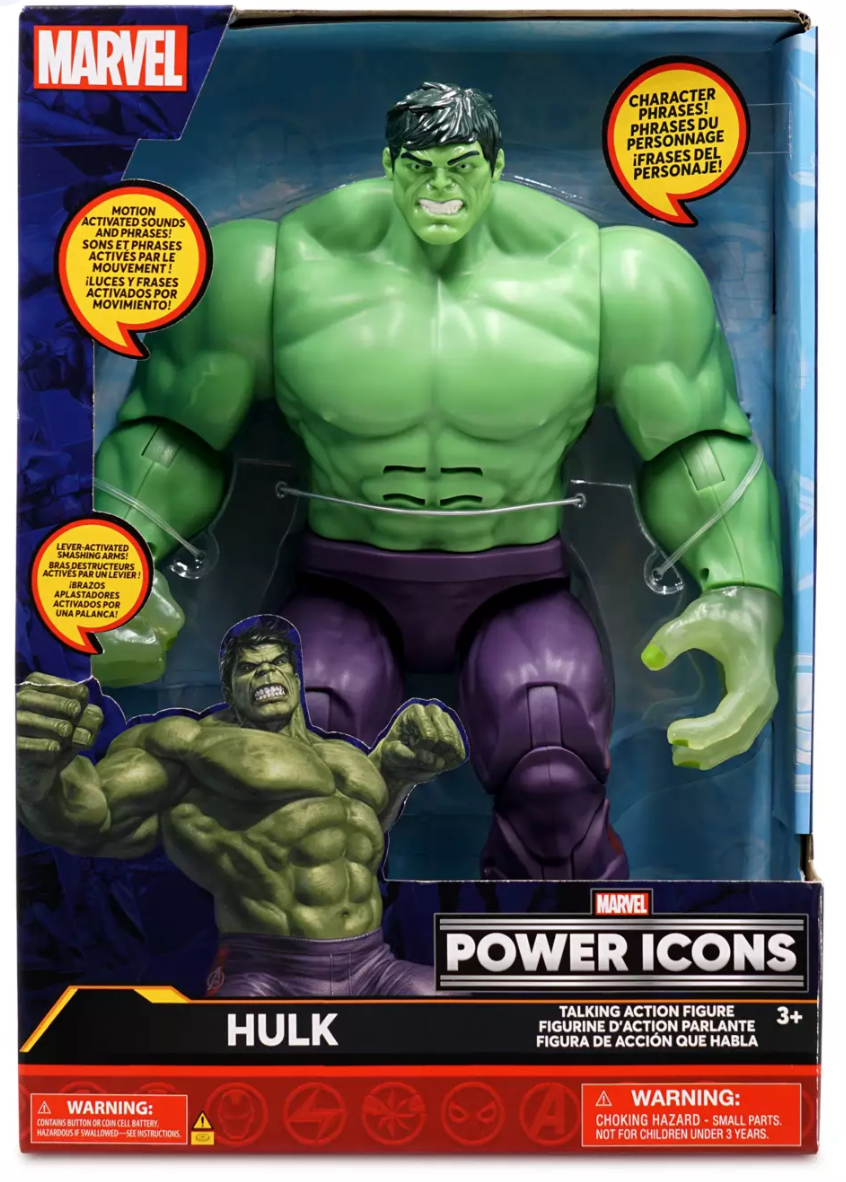 Disney Parks Hulk Power Icons Talking Action Figure New With Box