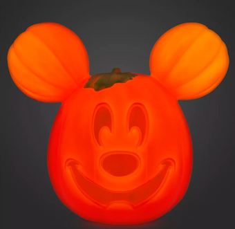 Disney Parks Mickey Large Light-Up Pumpkin Jack-o'-Lantern New With Tag