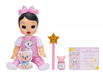 Disney Darlings Deluxe Feature Doll Marie Black Hair Brown Eyes Toy New W Box