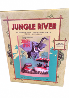 Disney Parks Jungle River Light Up 3-D Attraction Poster Figurine Statue New Box