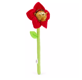 Disney Parks Bendable Red Flower Beast Beauty and the Beast Plush New with Tag