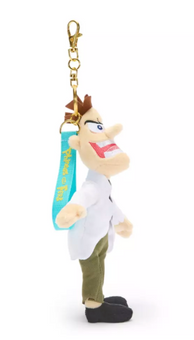 Disney Parks Dr. Heinz Doofenschmirtz Plush Keychain Bag Charm Phineas Ferb New