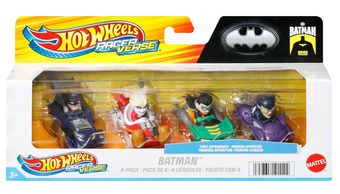 Hot Wheels Disney Batman RacerVerse, game of 4 die-cast toy Toy New with Tag