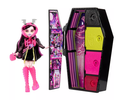 Mattel Monster High Skulltimate Secrets Neon Frights Draculaura Fashion Doll New