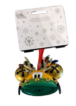 Disney Parks Pluto Ear Hat Lights Christmas Ornament New with Tag