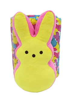 8.5In Yellow and Pink Peeps Plush and Multicolor Blanket Easter Toy New With Tag