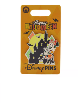 Disney Parks Halloween Minnie Figaro Happy Halloween Glows in the Dark Pin New