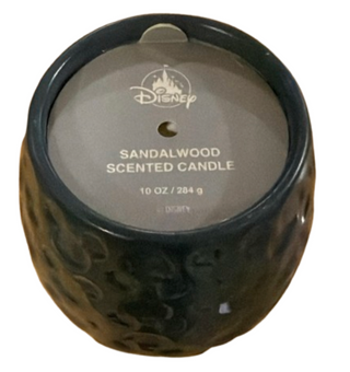 Disney Parks Home Collection Mickey Icon Black Sandalwood Scented Candle New