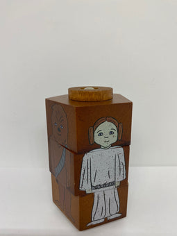 Disney Parks Star Wars Galaxy's Edge Wooden Game Leia Chewbacca C-3PO New