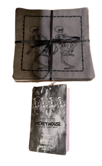 Disney Parks Silly Symphony Cartoon Skeleton Dance Napkins Set of 4 New With Tag