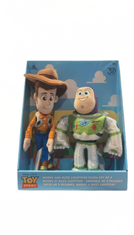 Disney Parks 30th Toy Story Woody and Buzz Lightyear Plush Set of 2 New With Box