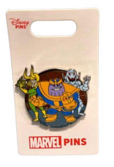 Disney Parks Marvel Family Cluster Loki, Thanos, and Ultron Pin New with Card