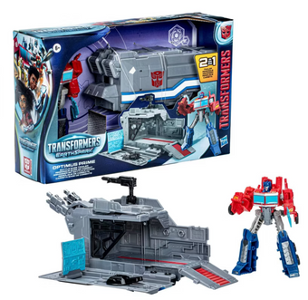 Transformers EarthSpark Optimus Prime Action Figure Battle Base Toy New With Box